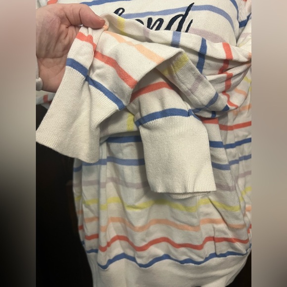 "Weekend" Sweater Striped Crewneck - Picture 3 of 4